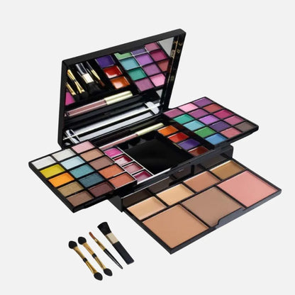 Cofre Mágico Soluglow® - Rubor, Sombras, Labial, Espejo y Brochas Gratis — Set Desplegable Todo en Uno