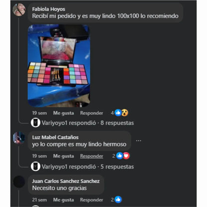 Cofre Mágico Soluglow® - Rubor, Sombras, Labial, Espejo y Brochas Gratis — Set Desplegable Todo en Uno