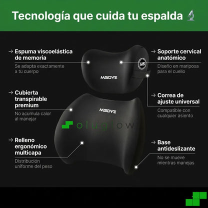 Cojin Lumbar ®  Soluglow — Maneja horas, llega sin dolor