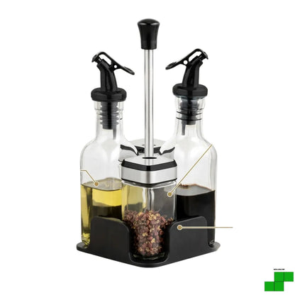Condimentero 5 pcs vidrio+Base®