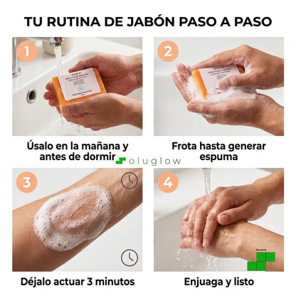 Jabón X2 Unidades Despigmentante con Ácido Kójico y Cúrcuma