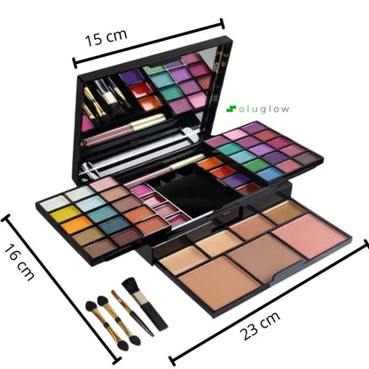 Cofre Mágico Soluglow® - Rubor, Sombras, Labial, Espejo y Brochas Gratis — Set Desplegable Todo en Uno